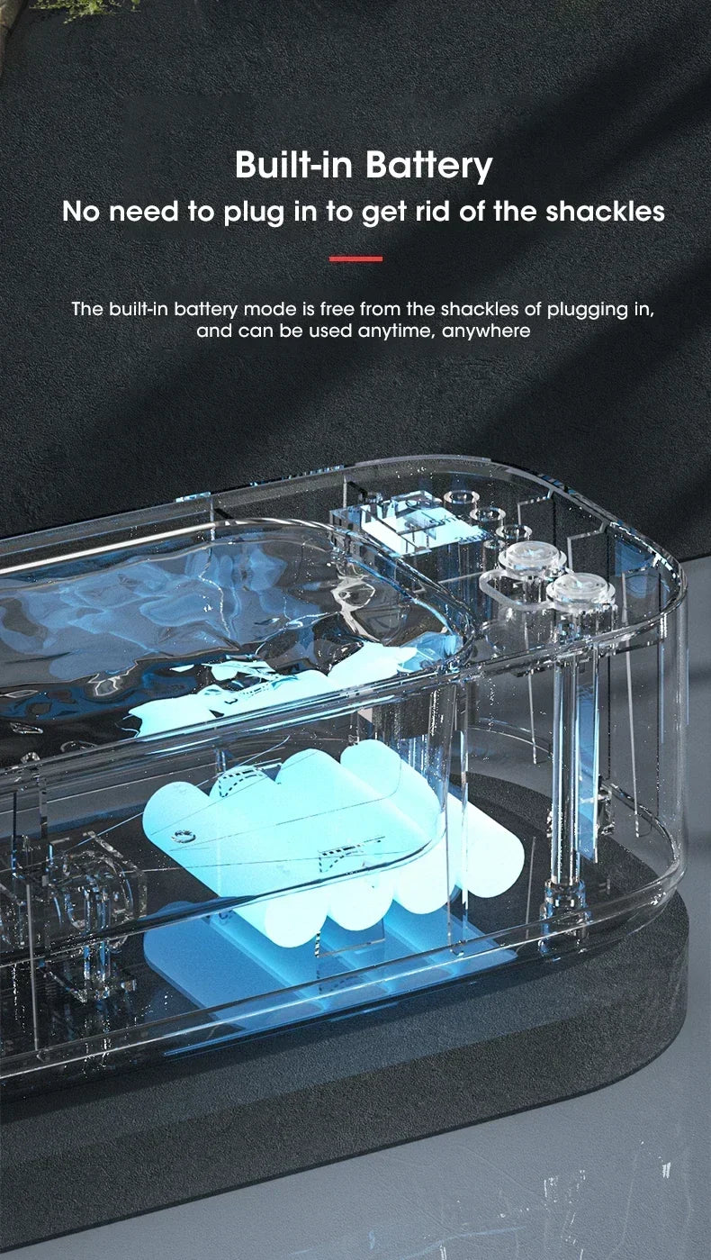 Mini Ultrasonic Jewelry and Glasses Cleaning Tool: 3-Speed Smart Timing with High-Frequency Vibration